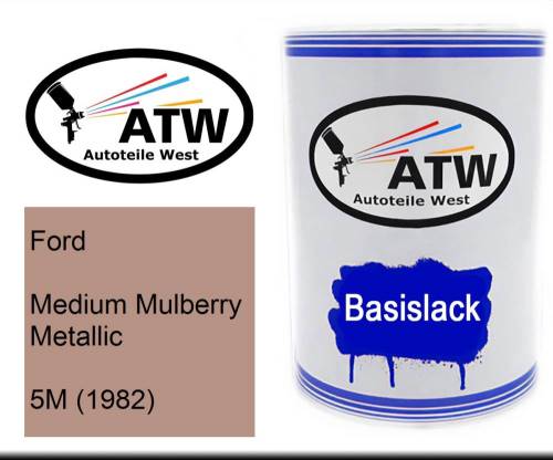 Ford, Medium Mulberry Metallic, 5M (1982): 500ml Lackdose, von ATW Autoteile West.